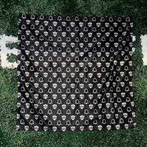 *RARE* YEAT Coachella 2025 black bandana with bell and illuminati symbol